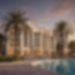 Stunning view of Adagio Palm Jumeirah's architecture