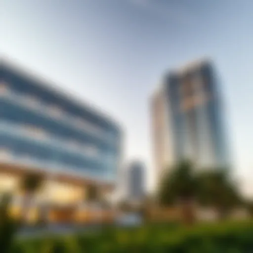 Modern architectural design of the Al Barsha Business Center