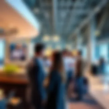 Networking Opportunities at Al Barsha Business Center Business professionals networking in a modern setting