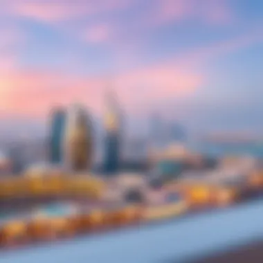 Breathtaking Skyline of Al Bateen Panoramic view of Al Bateen skyline showcasing modern architecture