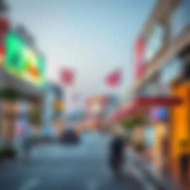 Surrounding amenities near Al Quoz Mall demonstrating accessibility