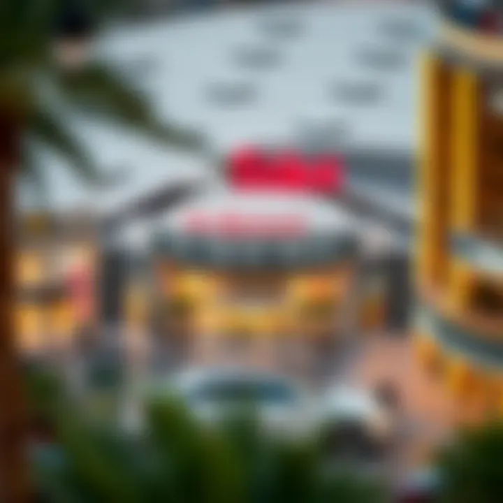 Map highlighting the strategic location of Al Quoz Mall in Dubai