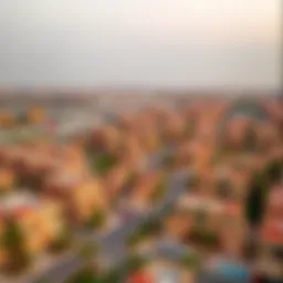 Aerial view of Al Wasl Properties in Qusais showcasing a vibrant community