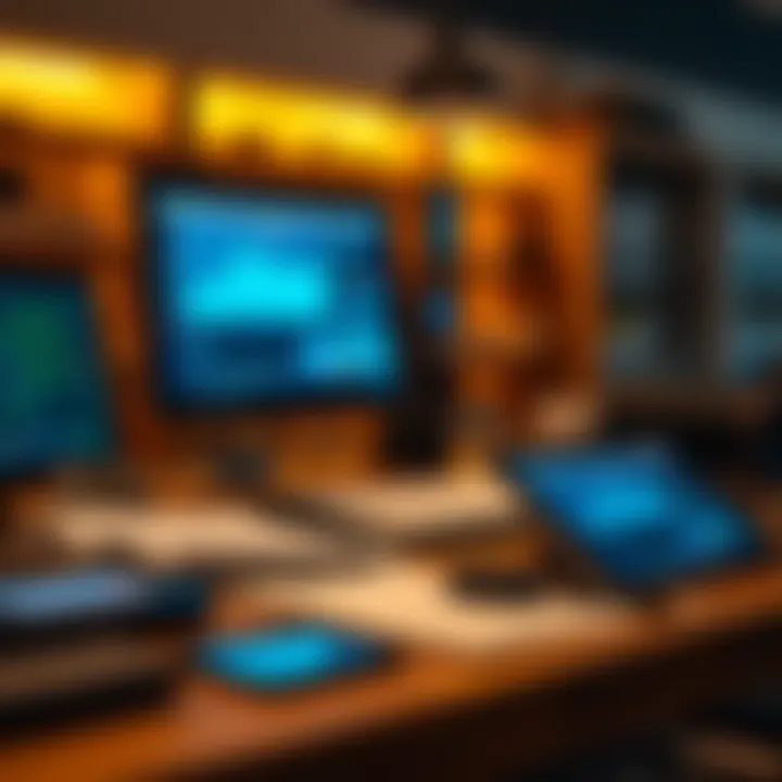 A close-up of property management tools and technology