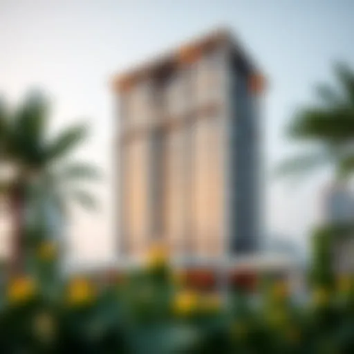 Exterior view of Apricot Tower showcasing its modern architectural design