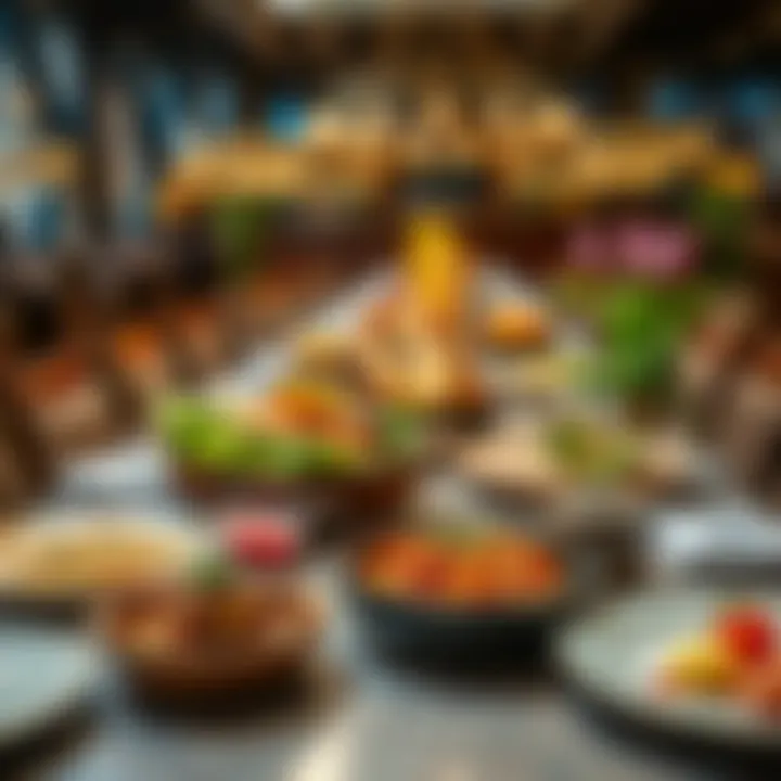 A beautifully arranged table featuring Awani's signature dishes