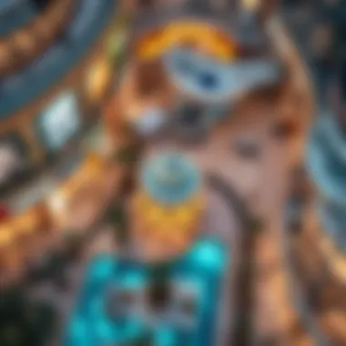 An aerial view of Dubai Mall highlighting Awani's location