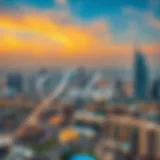 Aerial view of Dubai skyline showcasing luxury developments