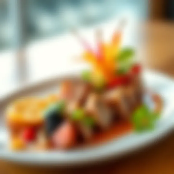 Artfully plated dish showcasing local ingredients