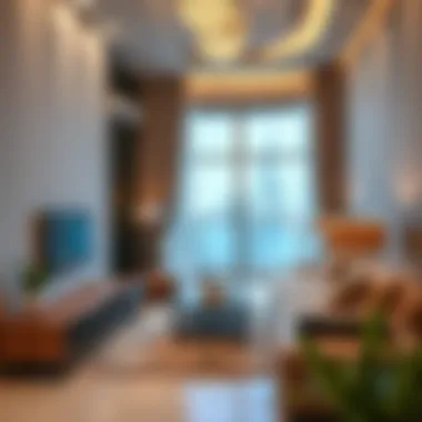 Stylish apartment interior at BM Tower Al Nahda depicting modern living space