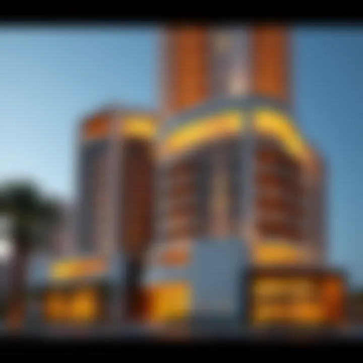 Stunning exterior view of BM Tower Al Nahda showcasing modern architecture