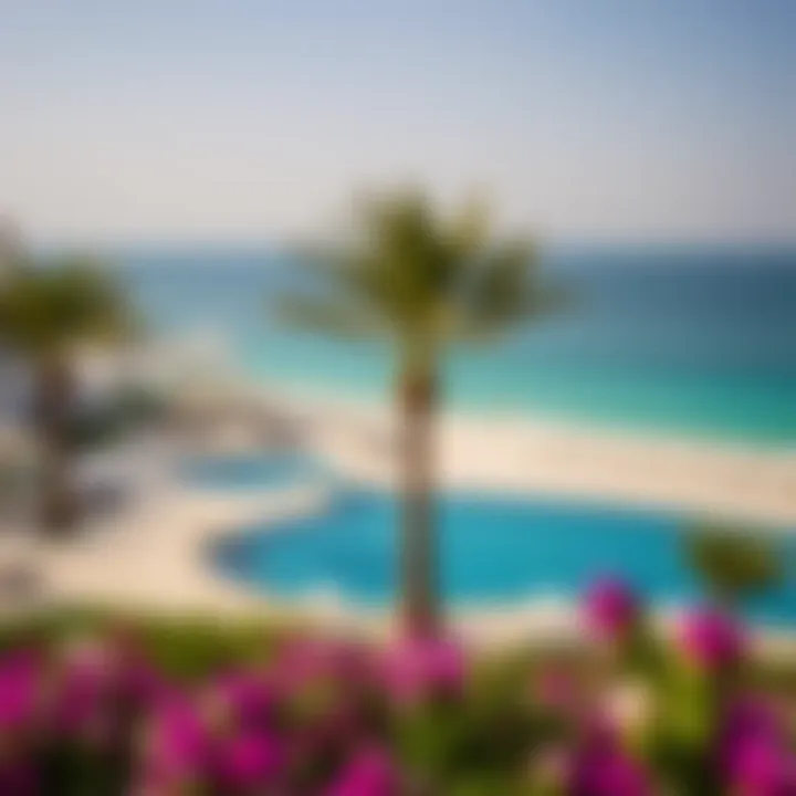 Stunning beachfront view from Bulgari Resort