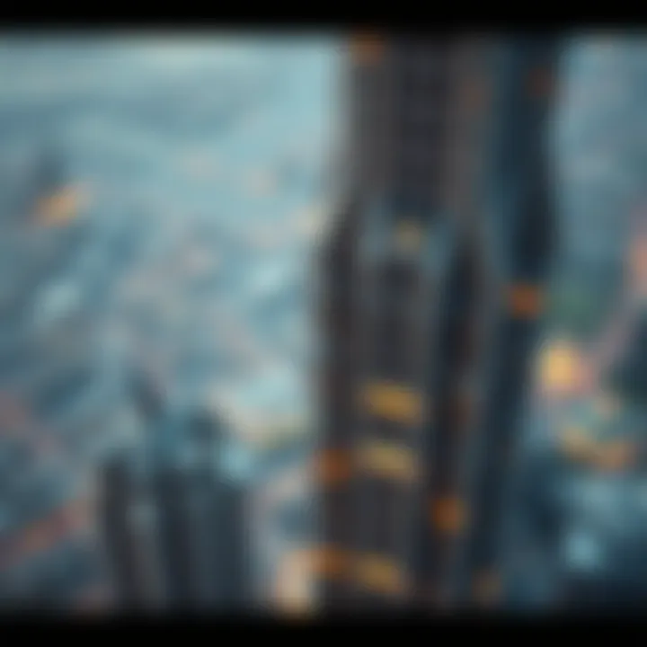 Aerial View of Burj Khalifa Aerial view of Burj Khalifa highlighting its architectural design