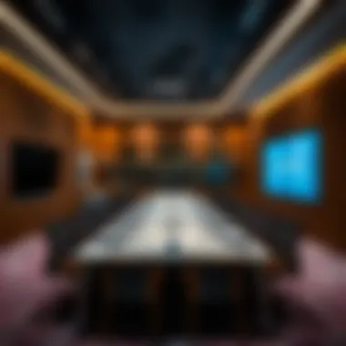 High-Tech Conference Facilities in Business Centers Conference room setup in a business center with technology integration