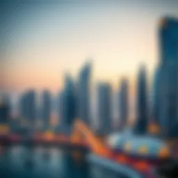 A panoramic view of Dubai's skyline showcasing modern architecture and luxury