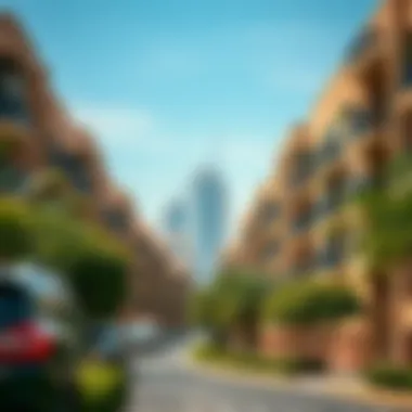 Scenic view of a popular neighborhood in Dubai