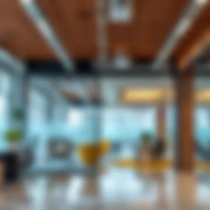 Interior shot of a vibrant office space within the Diamond Business Center, highlighting its design and functionality