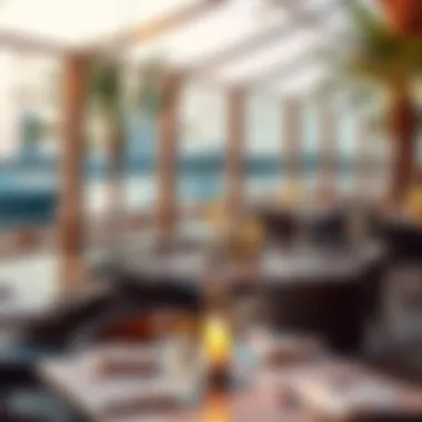 Elegant outdoor dining setup overlooking the water