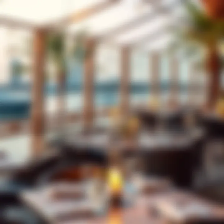 Elegant outdoor dining setup overlooking the water