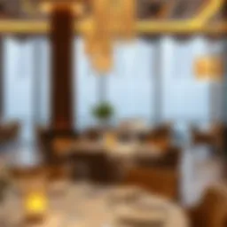 Elegant dining setting at a luxury JBR restaurant