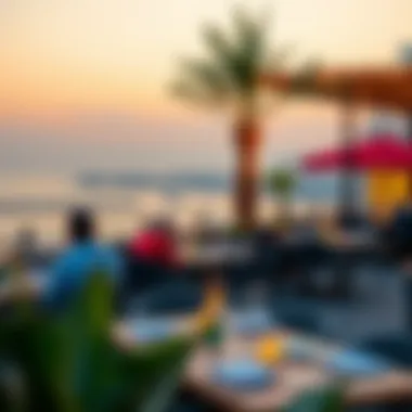 Vibrant outdoor dining experience with stunning views