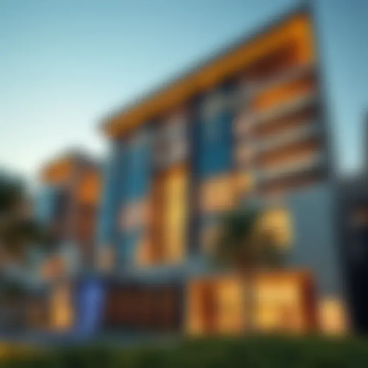 Stunning architectural exterior of دو ياس مول showcasing its modern design