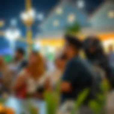 Engaged community members enjoying events at دو ياس مول