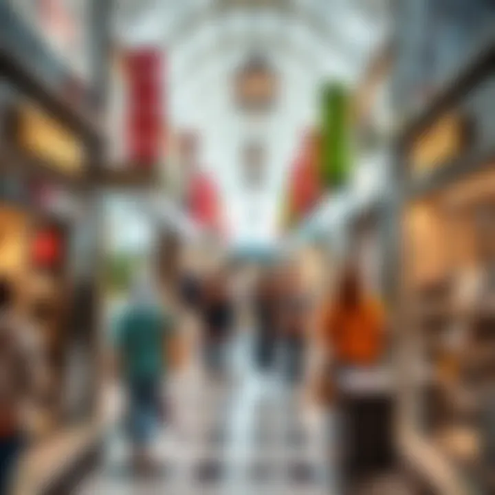 Vibrant retail space inside دو ياس مول bustling with activity