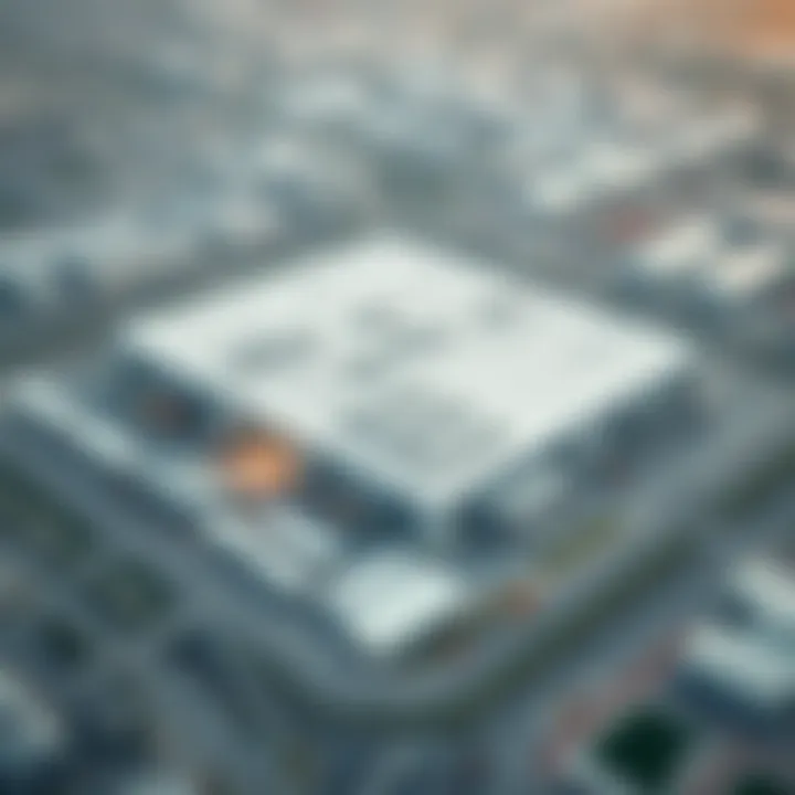 Aerial Overview of DXB Main Distribution Centre Aerial view of DXB Main Distribution Centre showcasing its scale and logistics operations