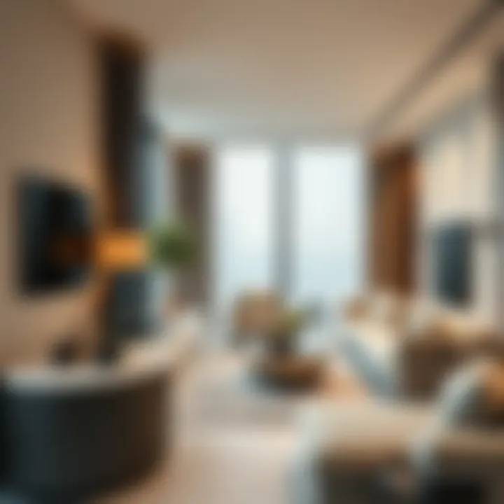 Modern Living Spaces in Dubai's Emerging Communities Interior design of a modern apartment in a new Dubai development