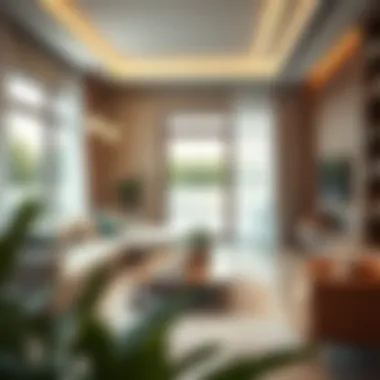 Cozy living room of a villa