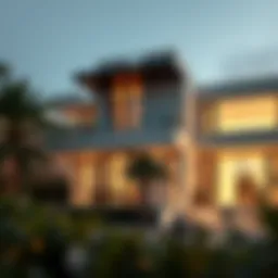 Luxurious villa exterior in Dubai