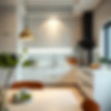 Modern kitchen setup in a villa