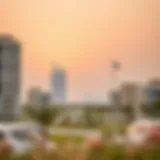 Scenic view of Alzorah's skyline showcasing modern architecture