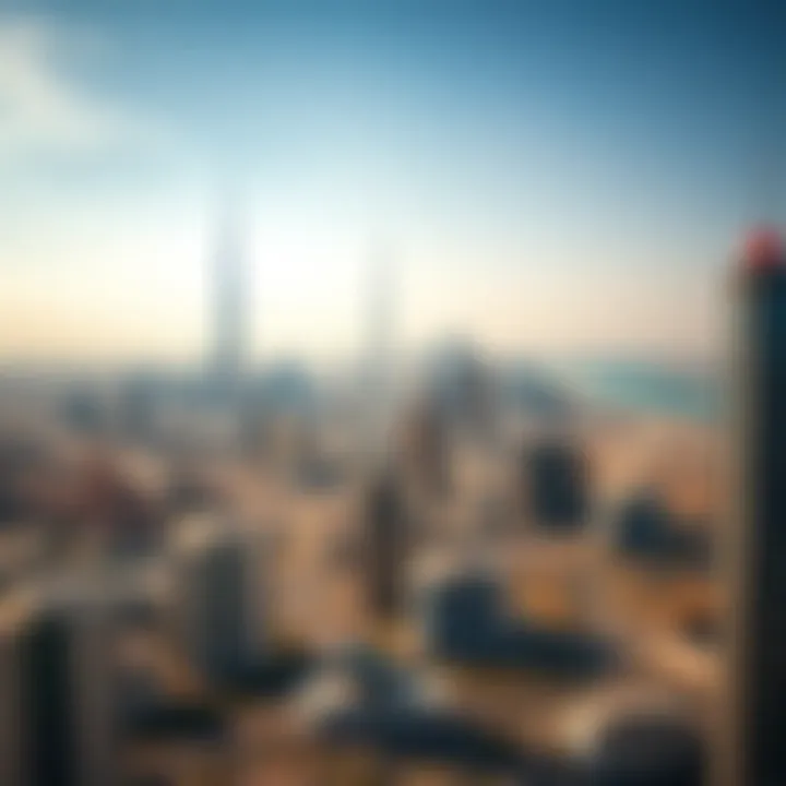 Aerial view of Dubai's iconic skyline with prominent residential areas