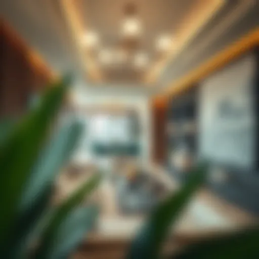 Luxurious apartment interior showcasing modern design elements