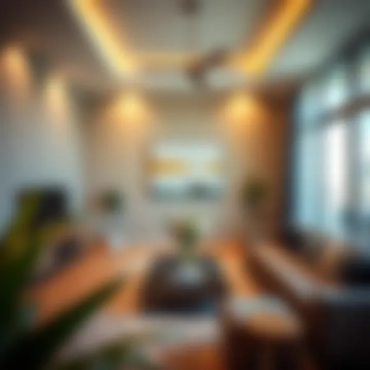 Cozy living room interior design in a rental apartment