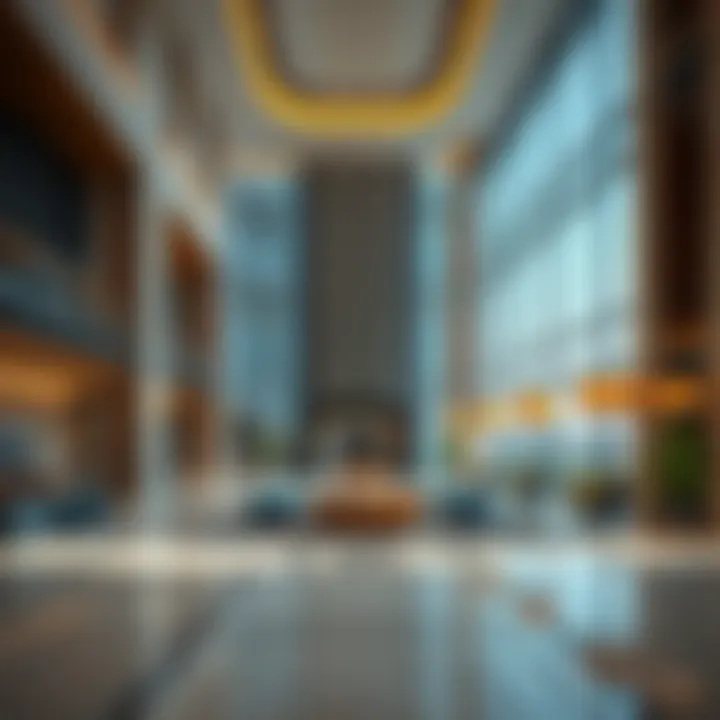 Interior lobby of the Arenco Building with contemporary design elements