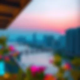 Stunning skyline view showcasing Azizi Creek Views at sunset