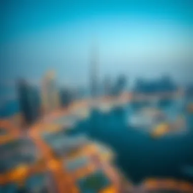 Business Bay Skyline from Above Aerial view showcasing Business Bay's skyline