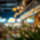 Vibrant atmosphere of Dubai Festival City Mall dining area