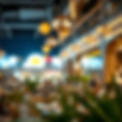 Vibrant atmosphere of Dubai Festival City Mall dining area