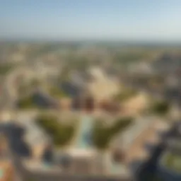 Aerial view of دوار الساعه showcasing its unique design