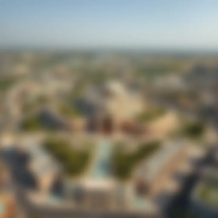 Aerial view of دوار الساعه showcasing its unique design