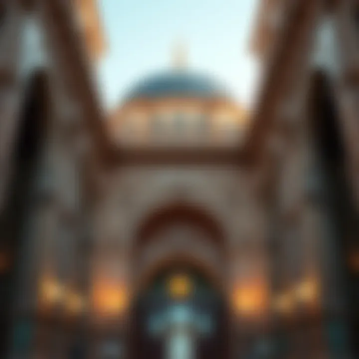 Close-up of the architectural details of دوار الساعه