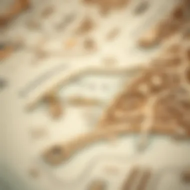 Historical map illustrating the development of Dubai Harbour and surrounding creek