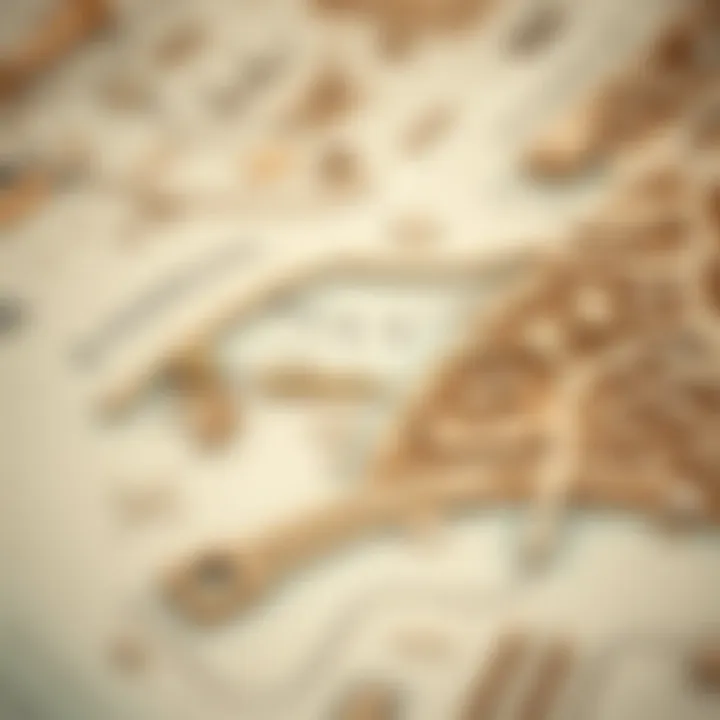 Historical map illustrating the development of Dubai Harbour and surrounding creek