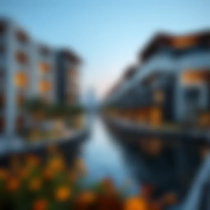 Modern architectural designs of waterfront residences near Dubai Harbour's Creek