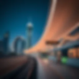 Dubai Metro station showcasing modern architecture