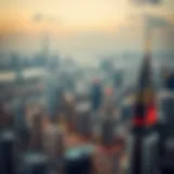 Aerial view of Dubai skyline showcasing luxury properties